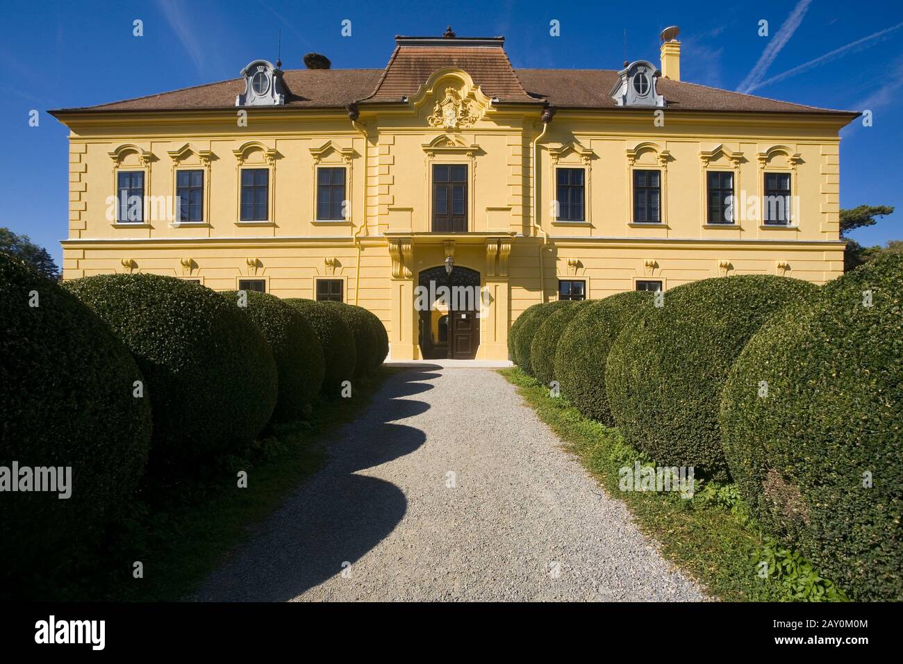 Jagdschloss Eckartsau, Marchfeld, Oberösterreich - Schloss Eckartsau, Marchfeld, Oberösterreich Stockfoto
