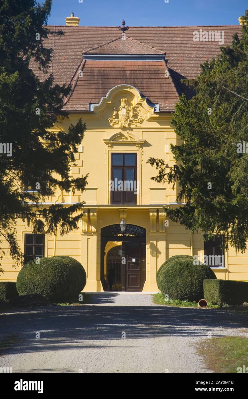 Jagdschloss Eckartsau, Marchfeld, Oberösterreich - Schloss Eckartsau, Marchfeld, Oberösterreich Stockfoto