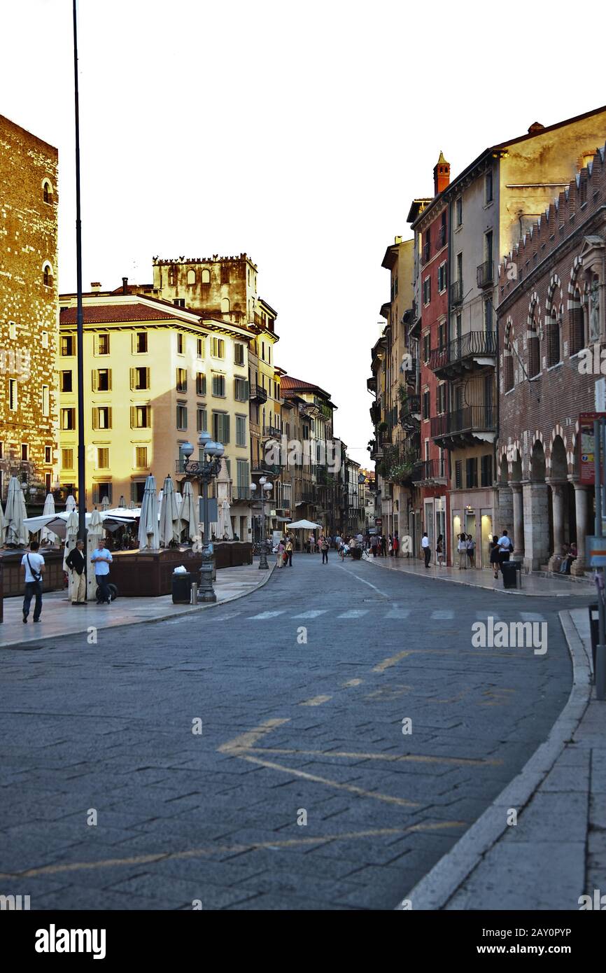 Piazza Della Erbe in Verona, Italien, Europa/Piazza Della Erbe in Verona, Italien, Europa Stockfoto