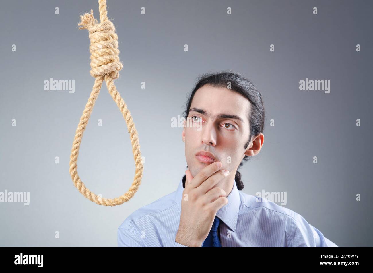 Geschäftsmann, Selbstmord durch Erhängen Stockfotografie - Alamy