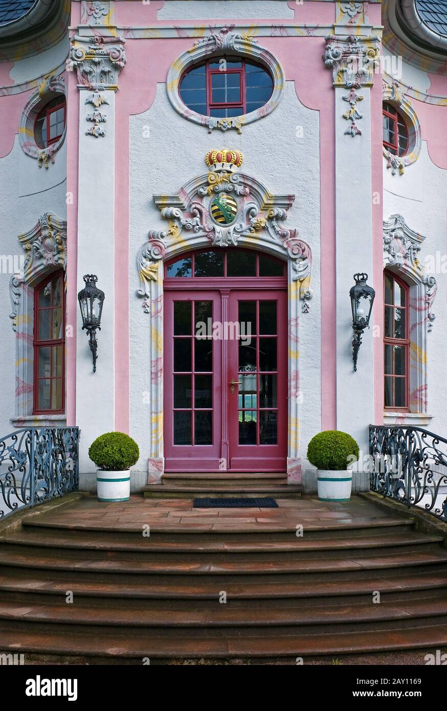 Rokoko-Schloss der Dornburger Schlösser Stockfoto