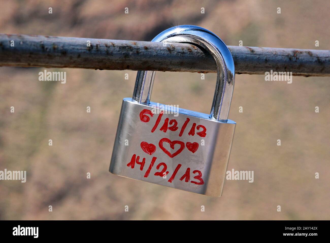 Liebe Schloss Stockfoto