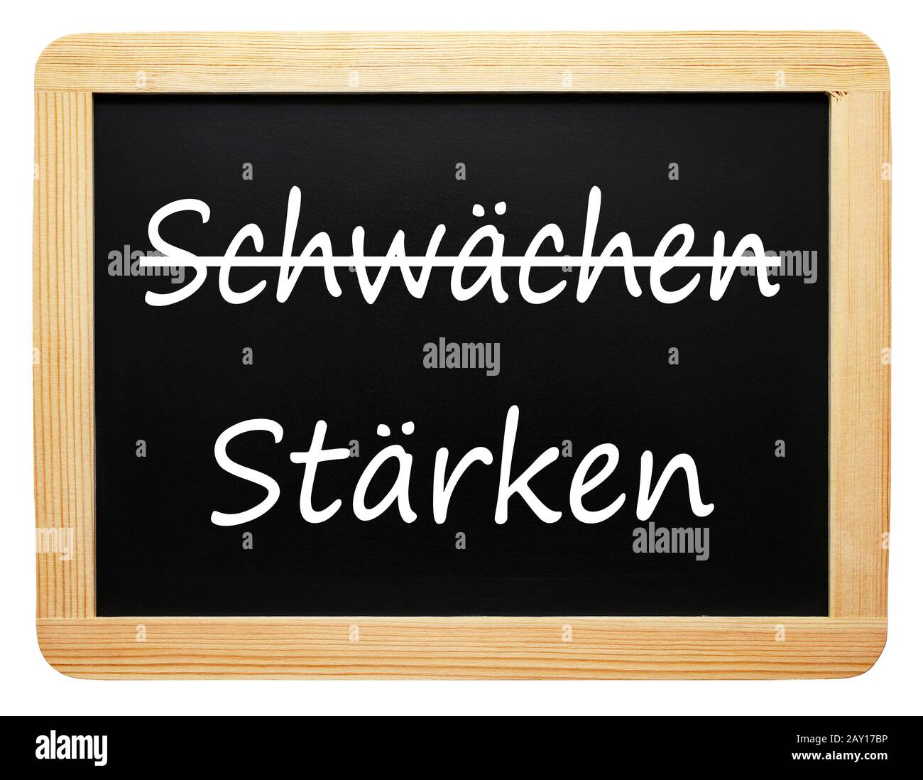 Schwächen und Stärken Stockfoto