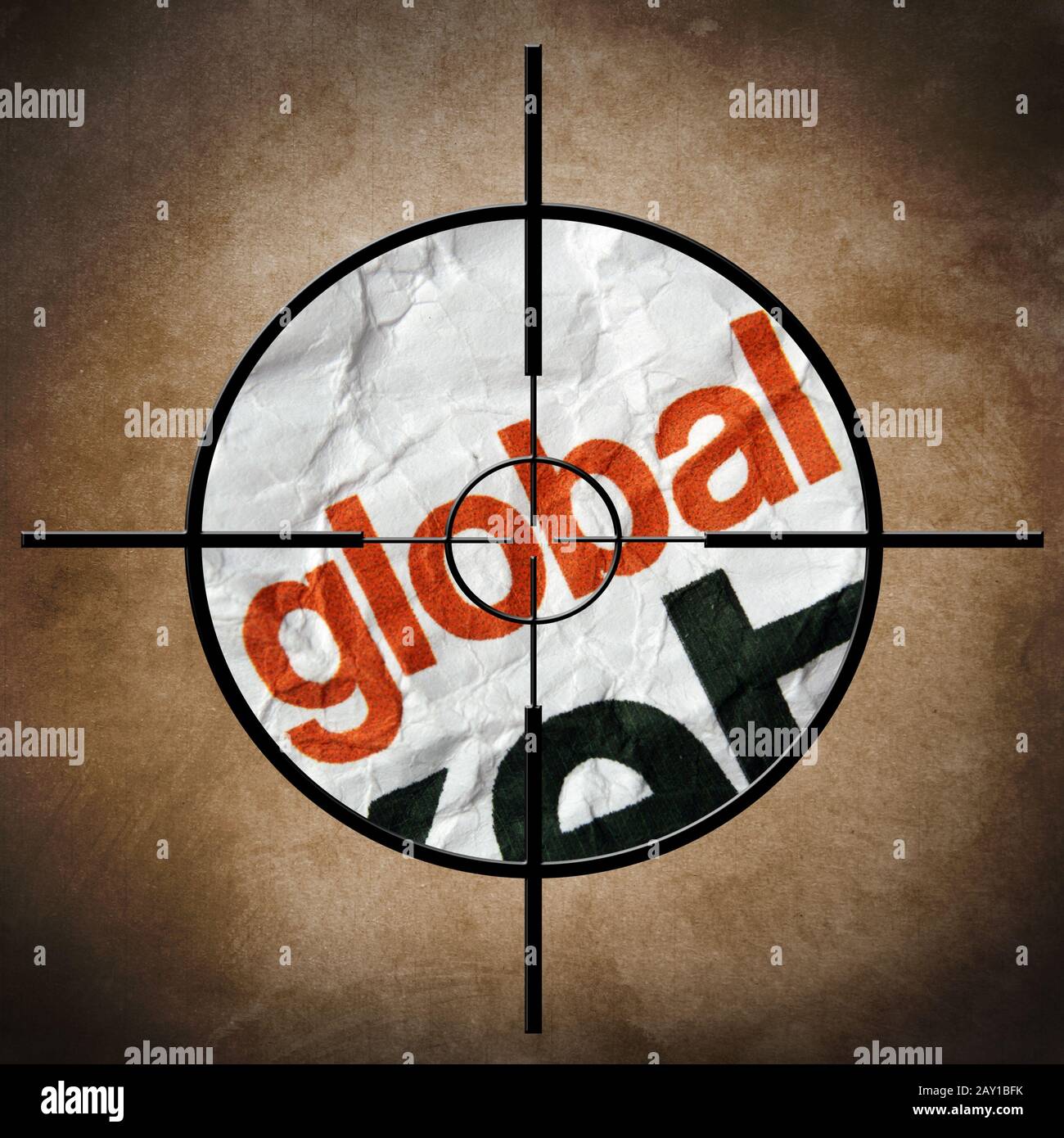 Globales Ziel Stockfoto