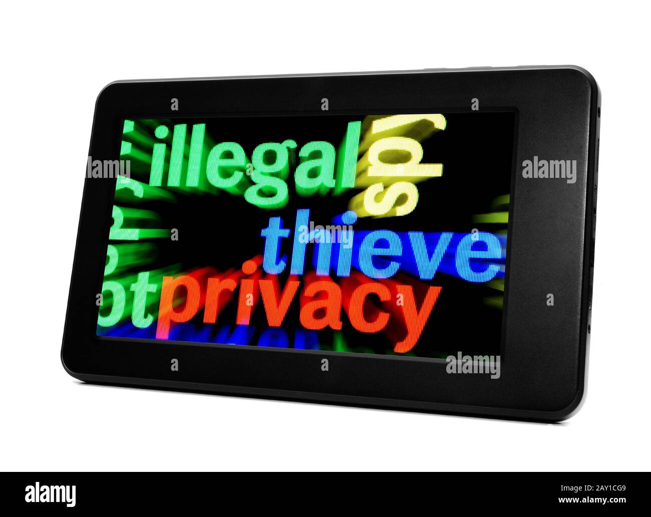 Unzulässiger Datenschutz Stockfoto