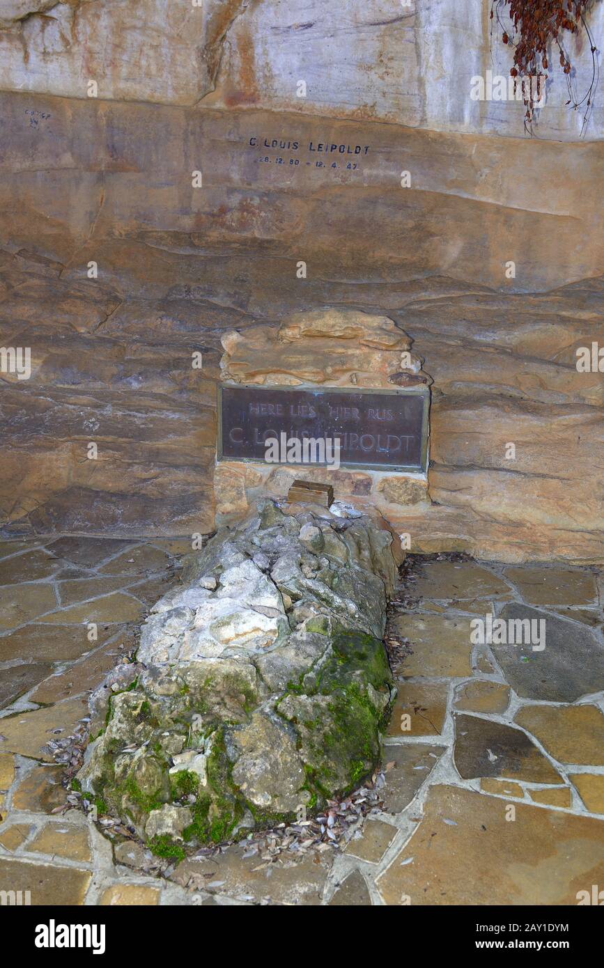 Grab des südafrikanischen Dichters, Dramatikers und Arztes Dr. Stockfoto