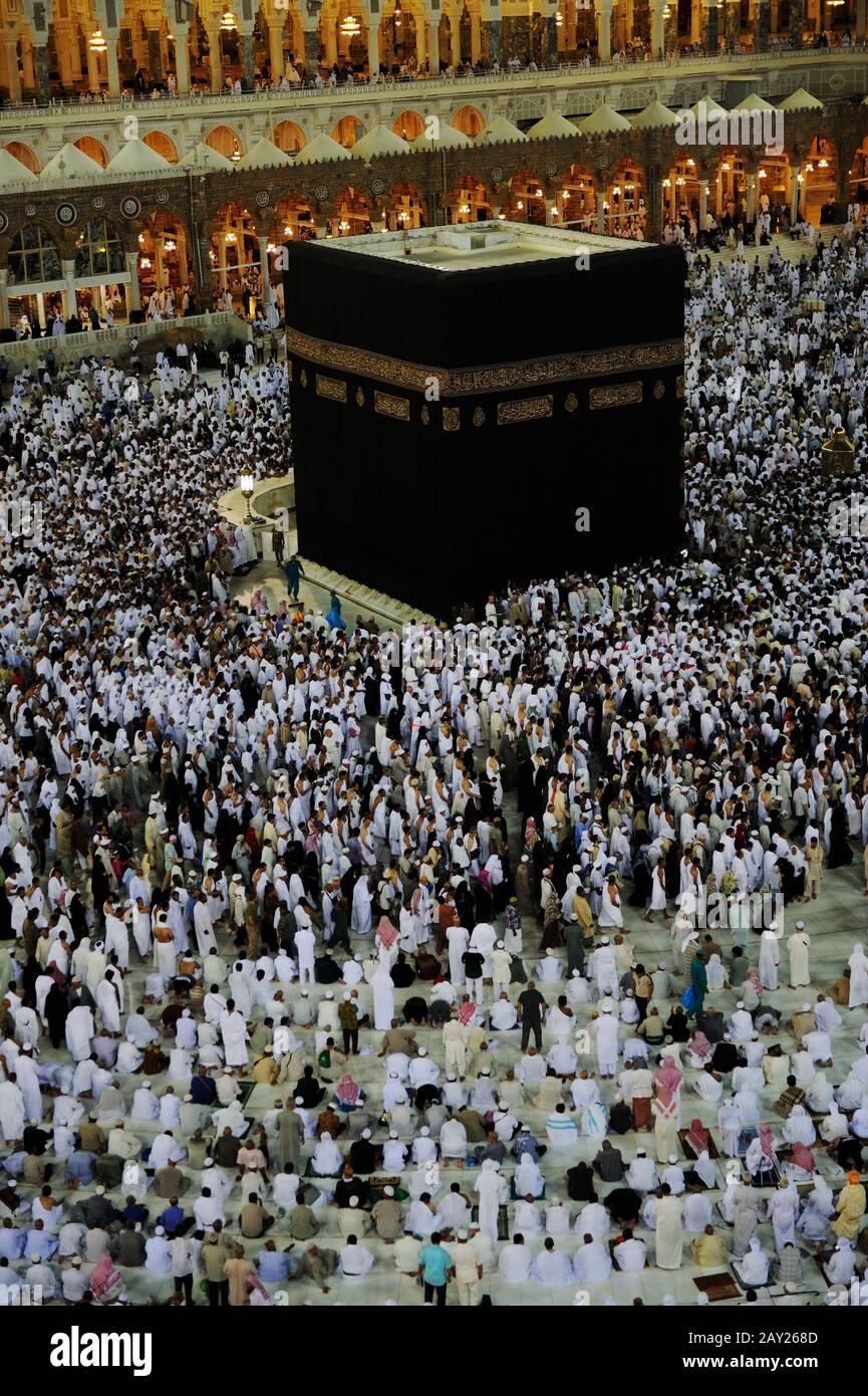 Makkah Kaaba Hajj Muslime Stockfotografie Alamy