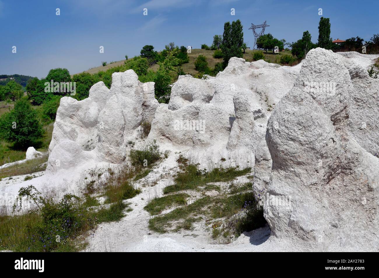 Bulgarien, Rock Formation namens der Stein Hochzeit aka Versteinerte Hochzeit, ein natürliches Phänomen im Zimzelen Dorf Stockfoto