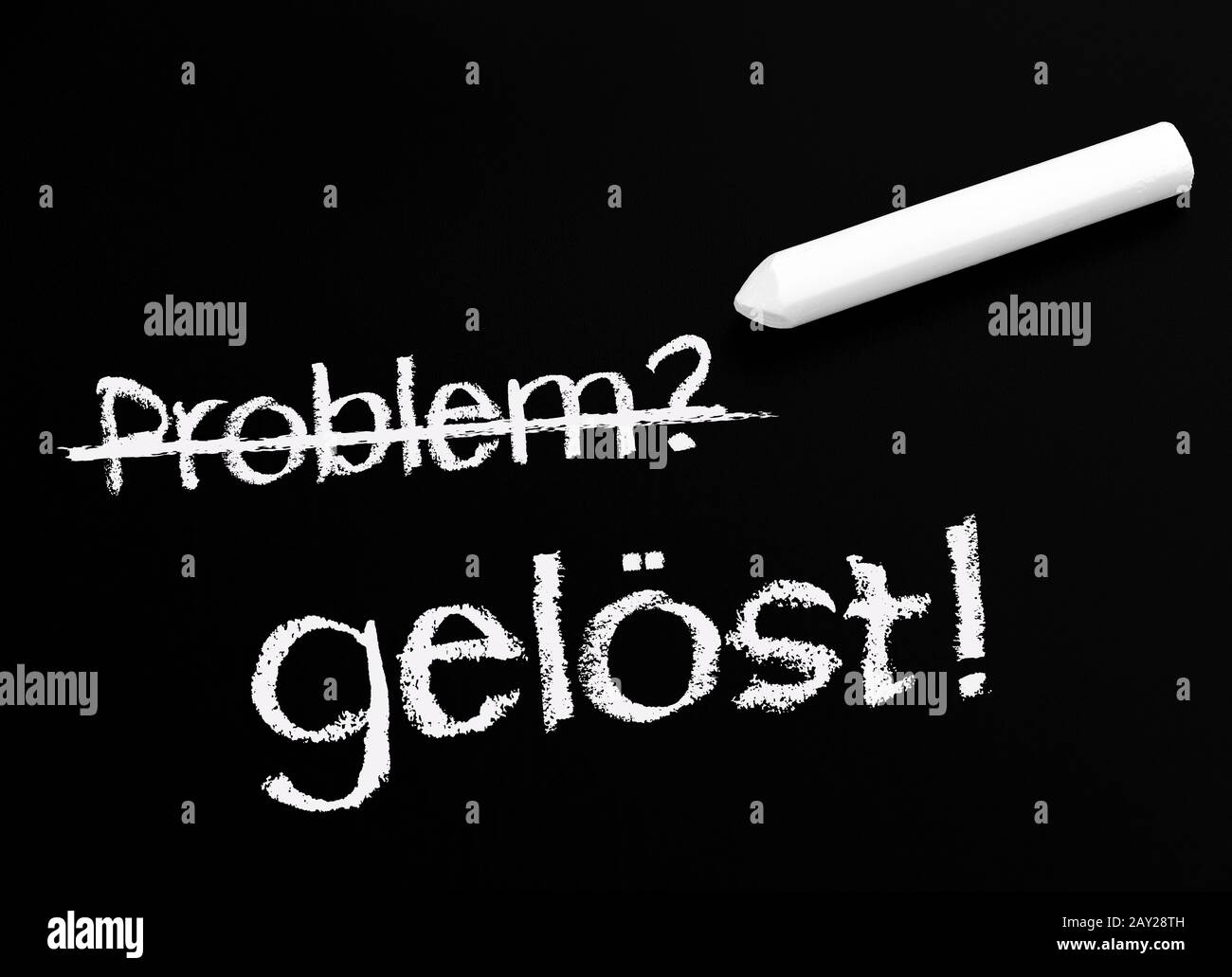 Problem gelöst! Stockfoto