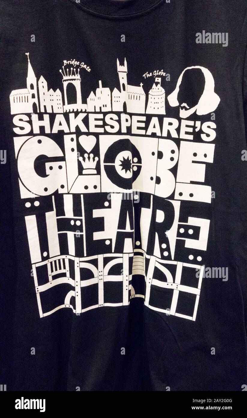 T-Shirt im Shakespeare-Globe-Theater Stockfoto