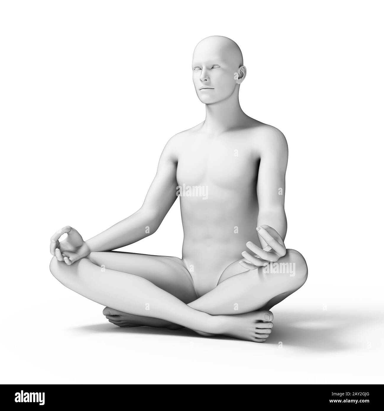 3D gerenderten Illustration - yoga Stockfoto
