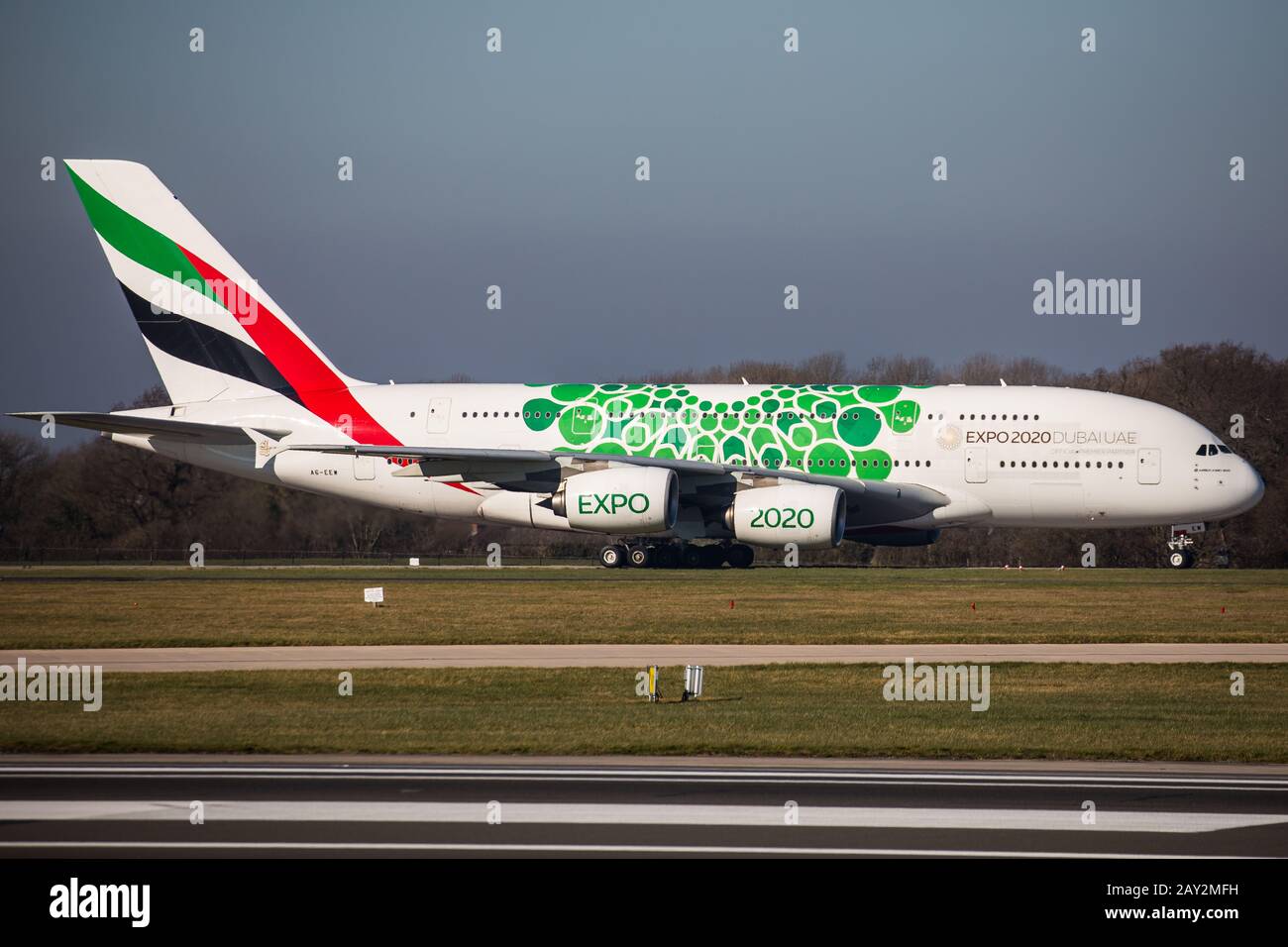 Emirates 2020 airbus A-380 Stockfoto