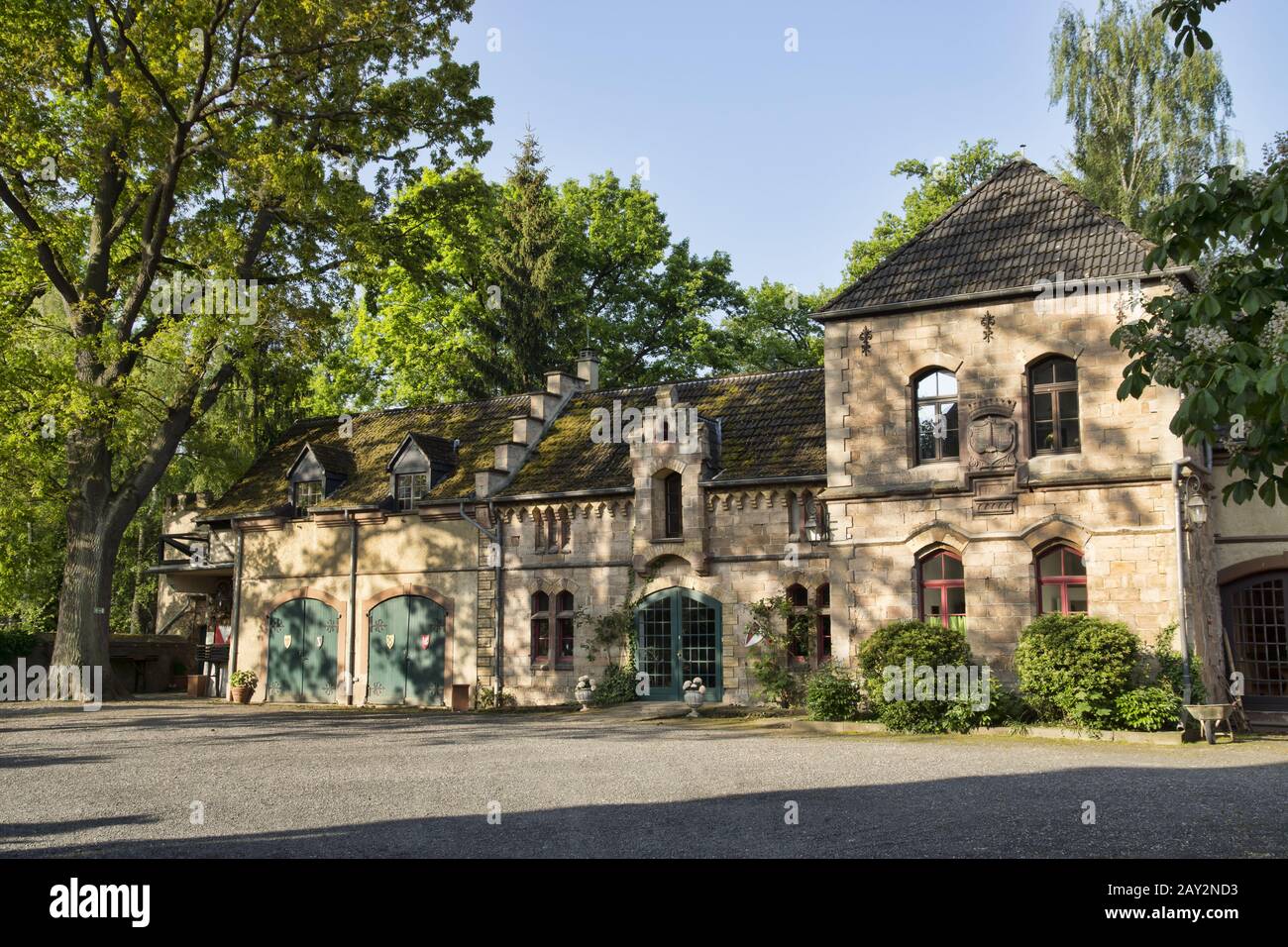 Atrium des Schlosses Satzvey, Mechernich, Eifel, G. Stockfoto