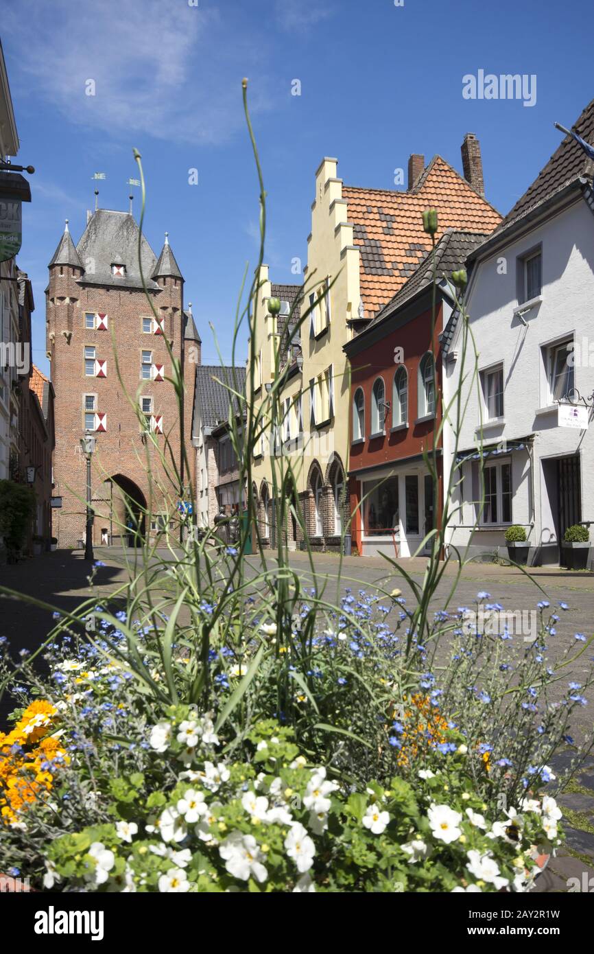 Klever Tor in Xanten, Stadtbefestigung, Deutschland Stockfoto