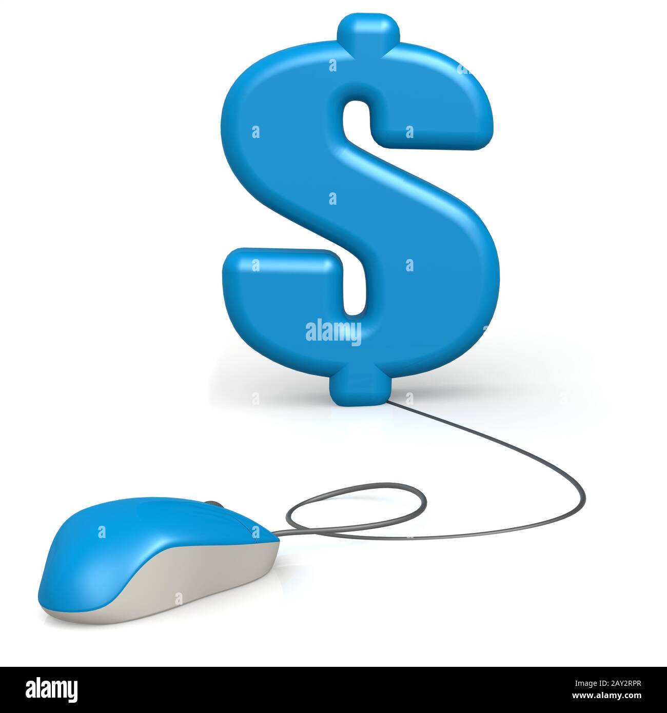 Blue Mouse Dollar Stockfoto