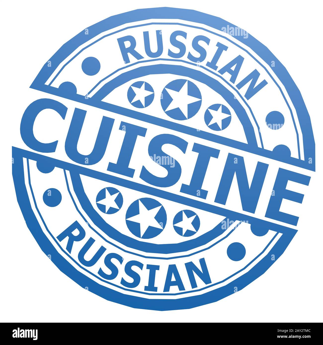 Russische Küche Stempel Stockfoto