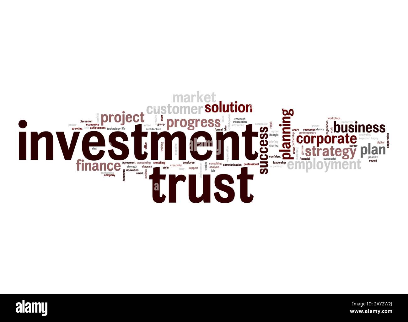 Investment Trust Wort cloud Stockfoto