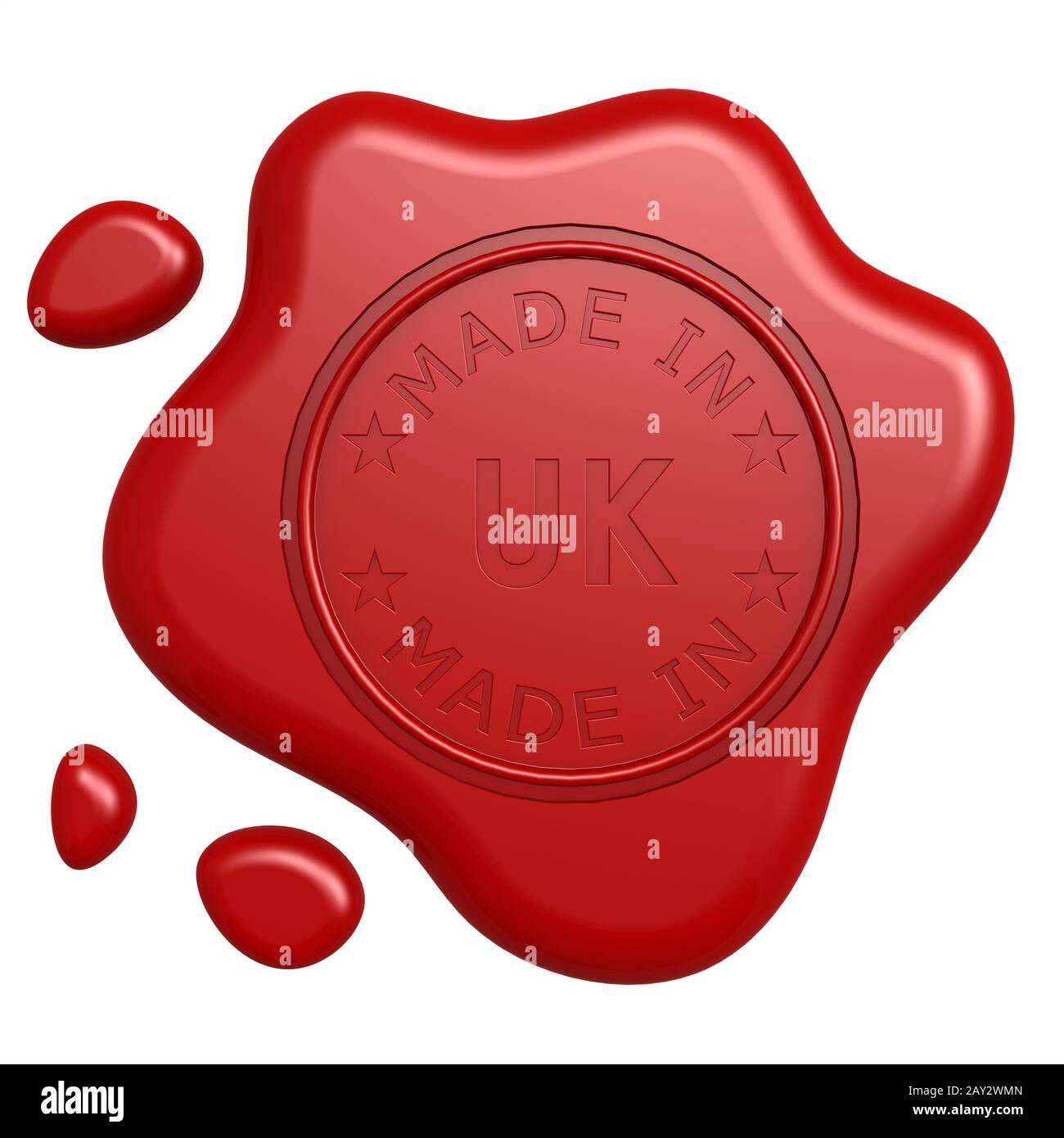 In Großbritannien Stempel gemacht Stockfoto