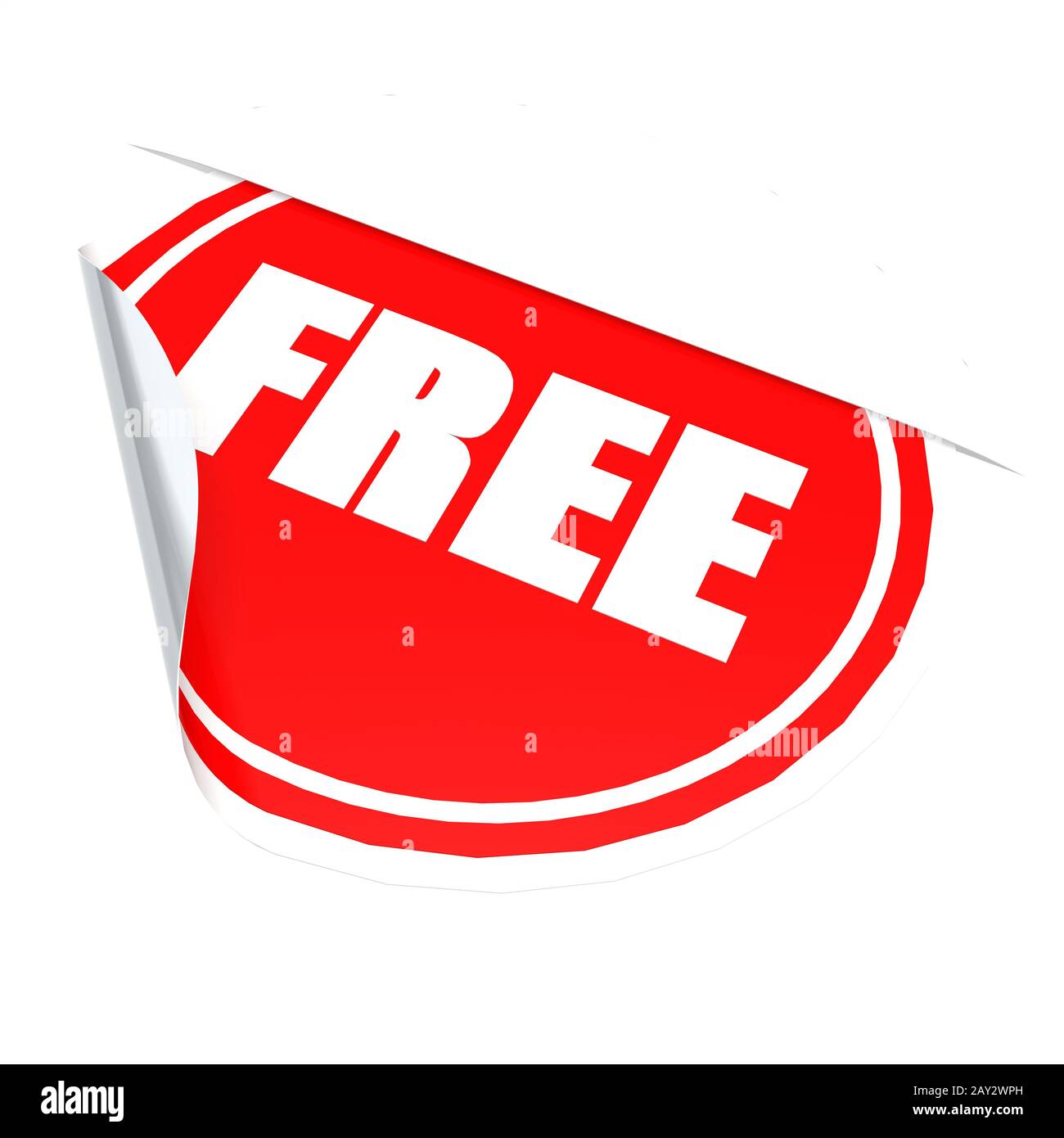 Roter Kreis label frei Stockfoto