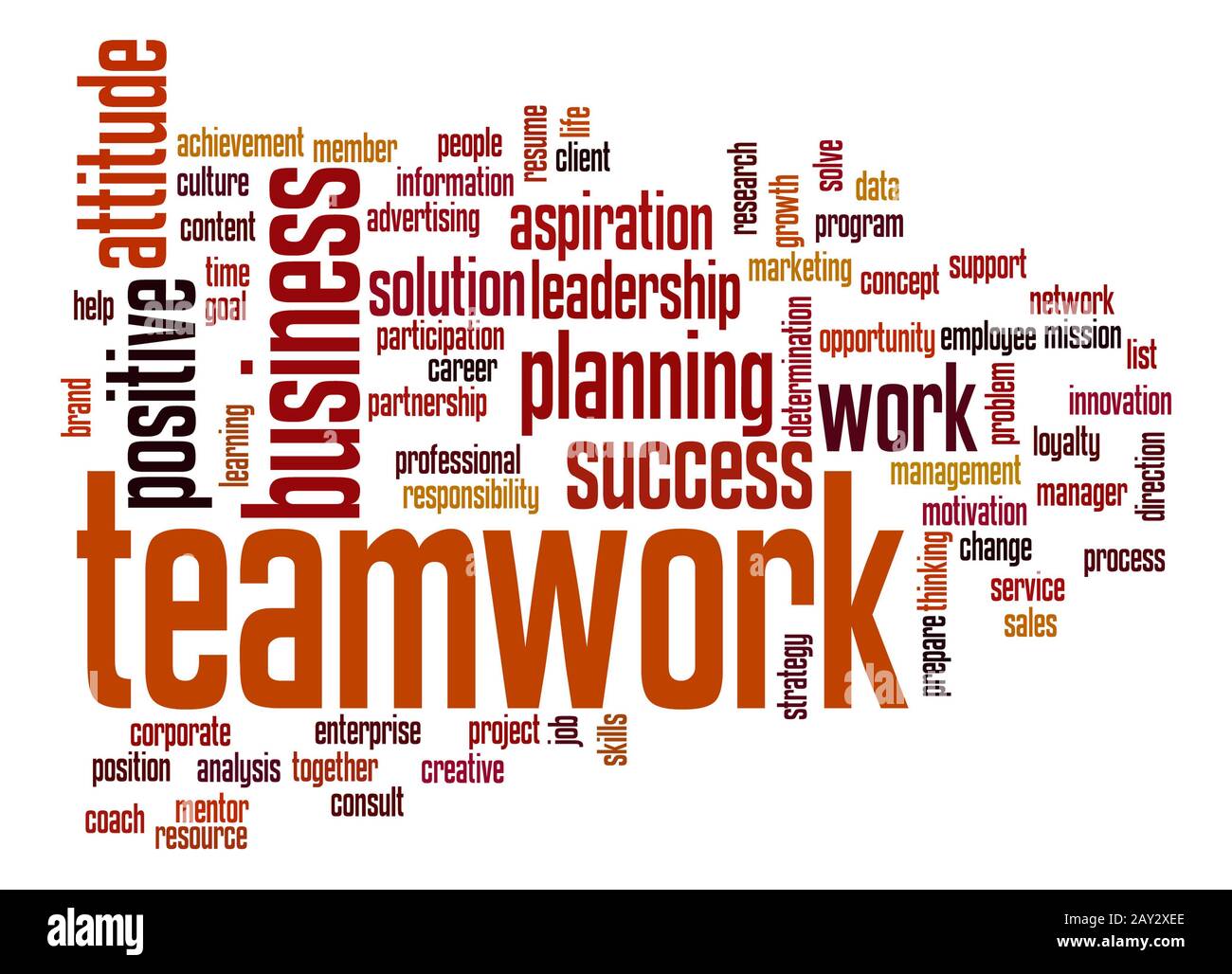 Teamwork Wort cloud Stockfoto