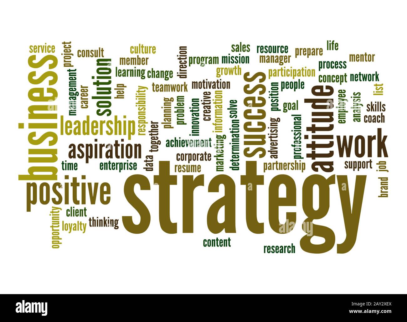 Strategie word Cloud Stockfoto