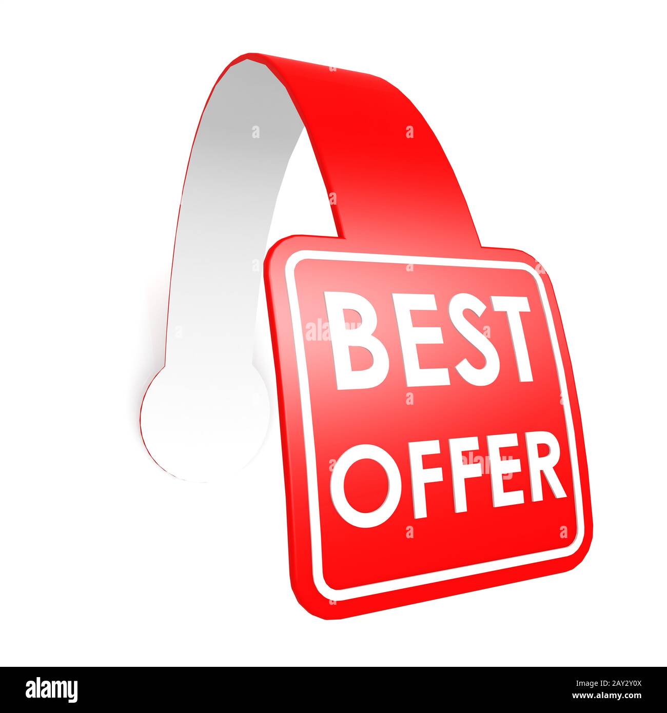 Beste Angebot hängen Label Stockfoto