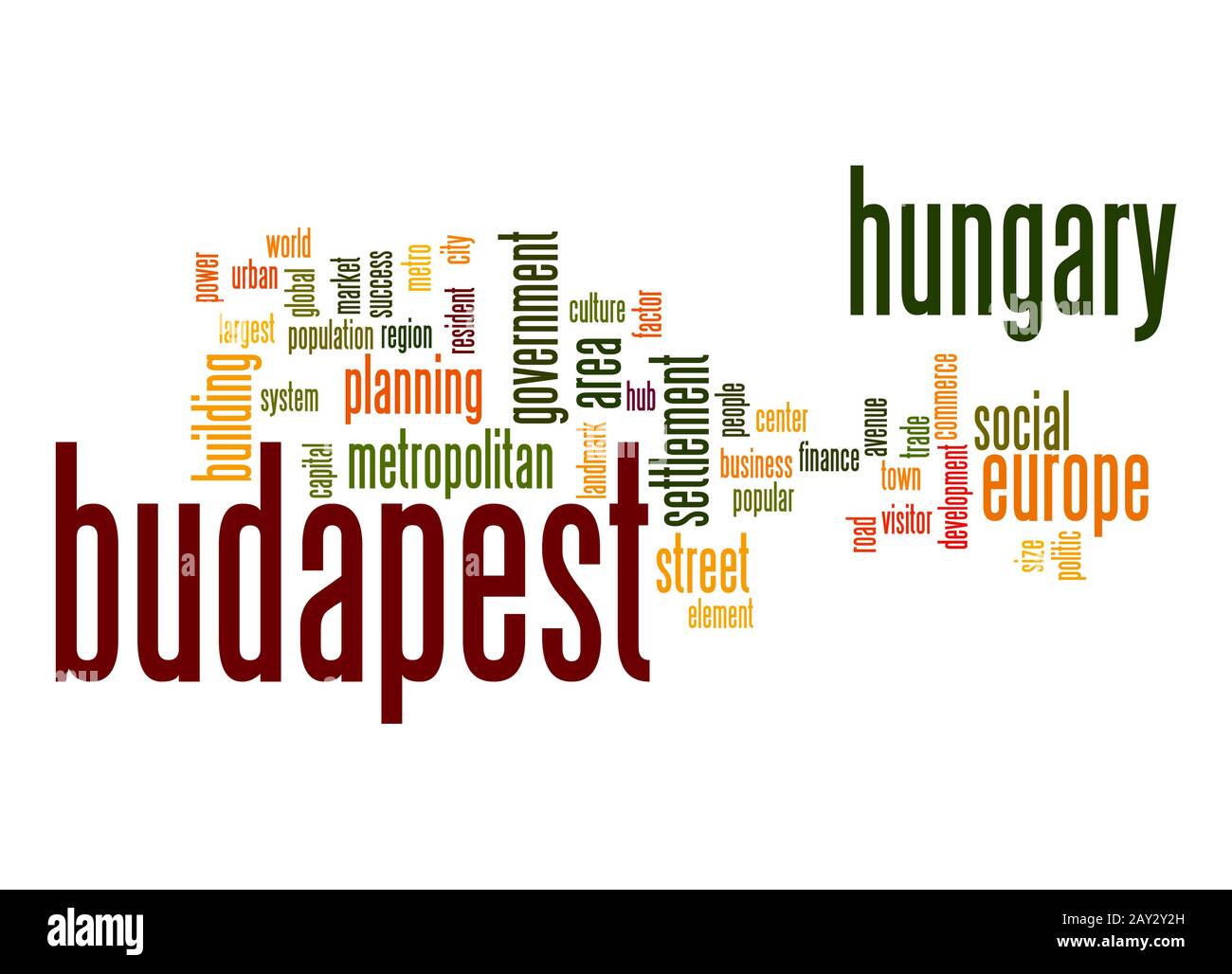 Budapest Wort cloud Stockfoto