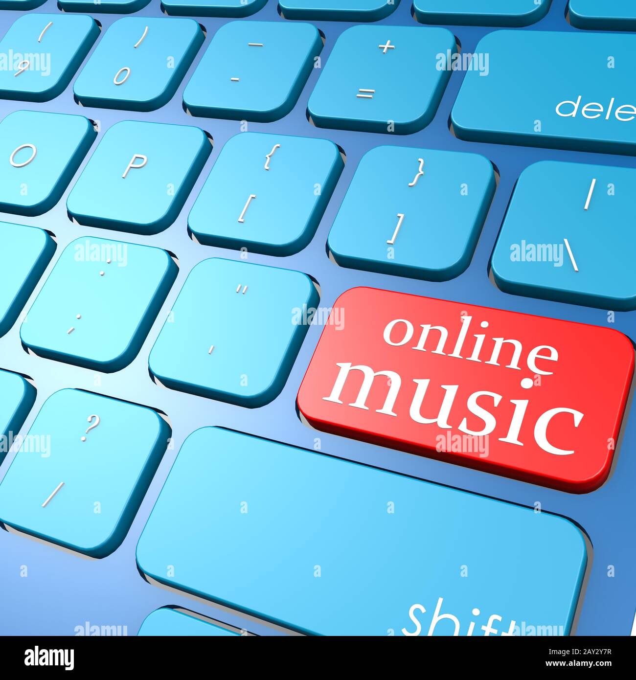 Online Musik Tastatur Stockfoto