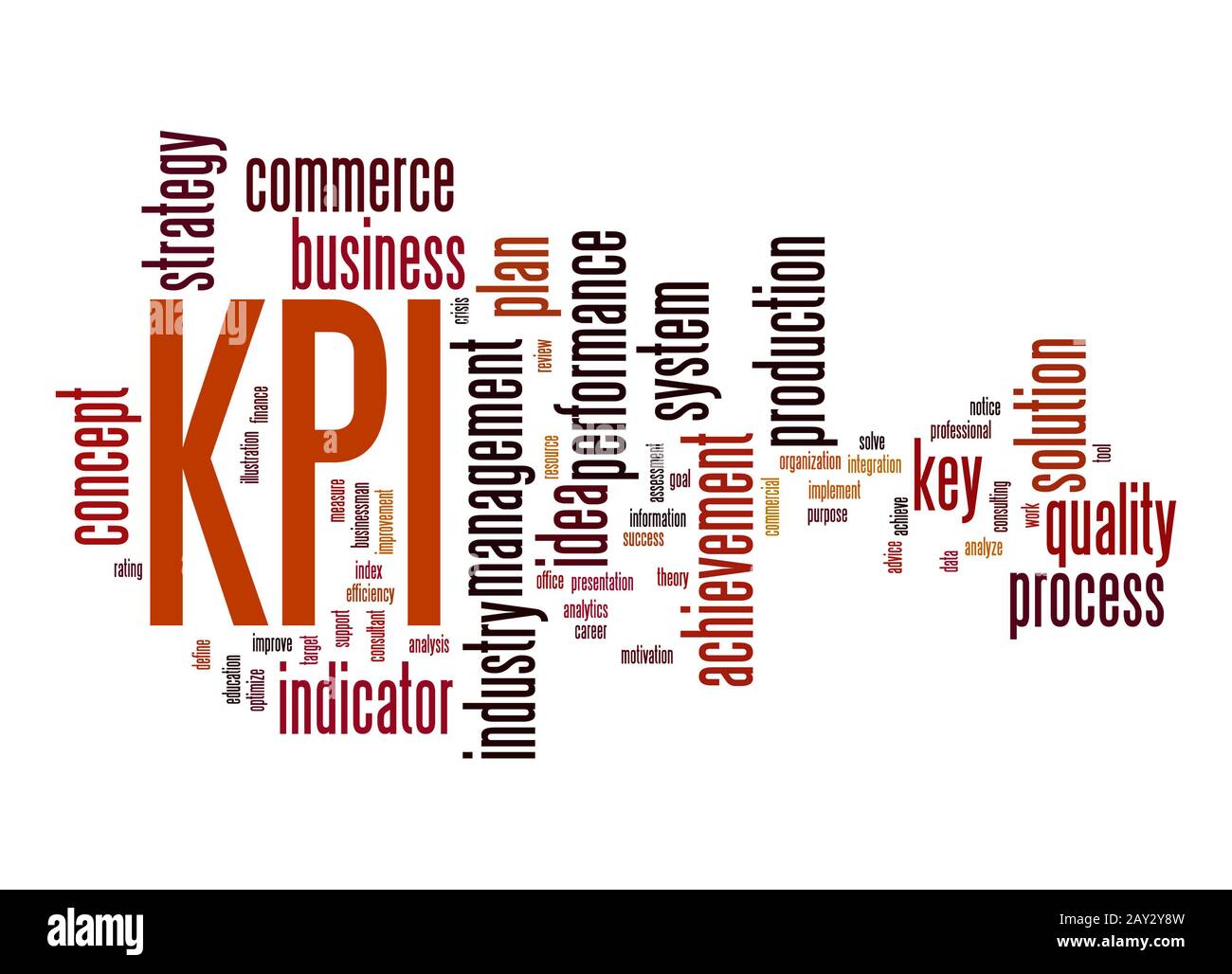KPI-word Cloud Stockfoto