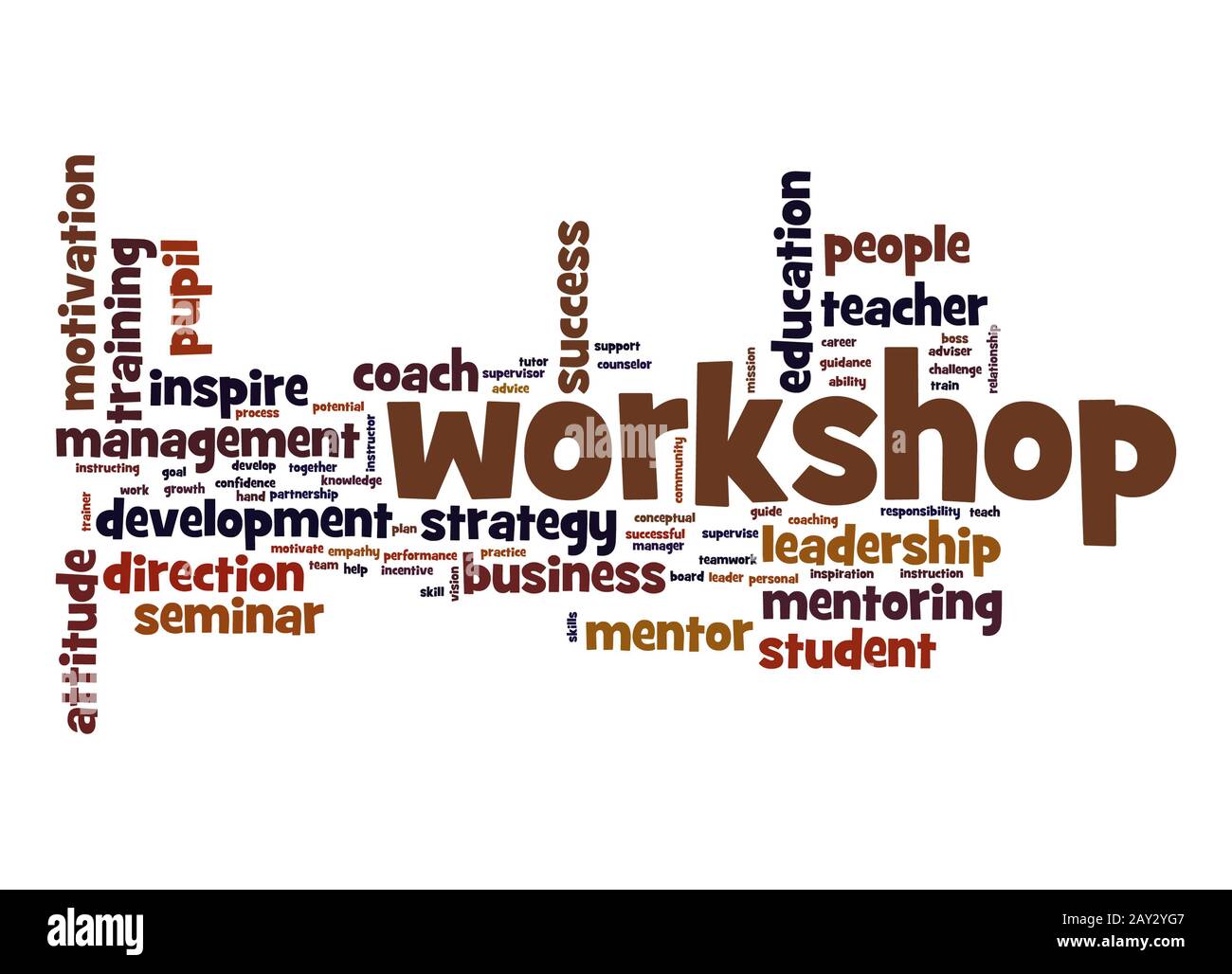 Workshop word Cloud Stockfoto