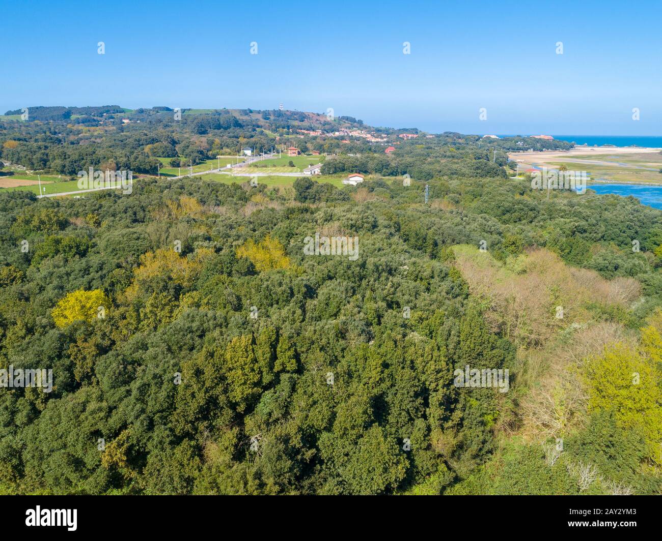 Malerische Wildnis. Bodenschätze Marisma de Joyel. Kantabrien, Spanien, Europa Stockfoto