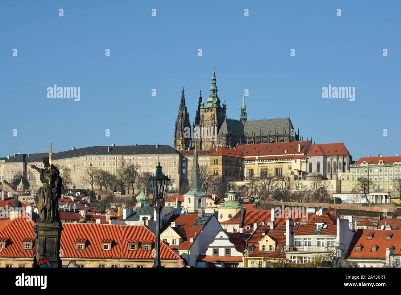 Prag, Tschechien - Hradschin mit dem Veitsdom Stockfoto