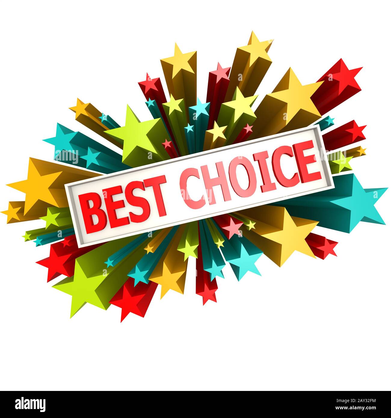 Beste Wahl star Banner Stockfoto