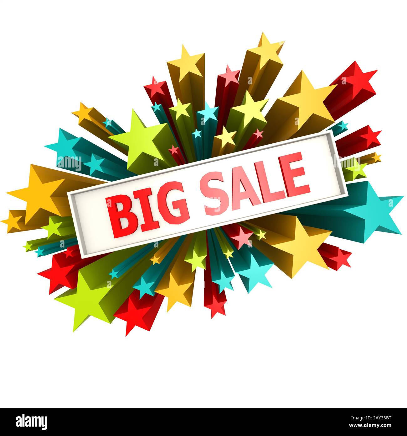 Big Sale STAR-Banner Stockfoto