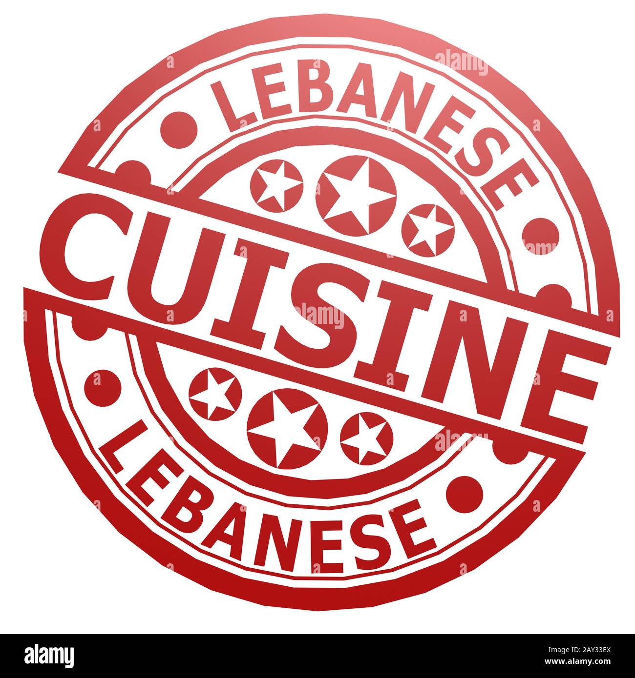 Stempel der libanesischen Küche Stockfoto