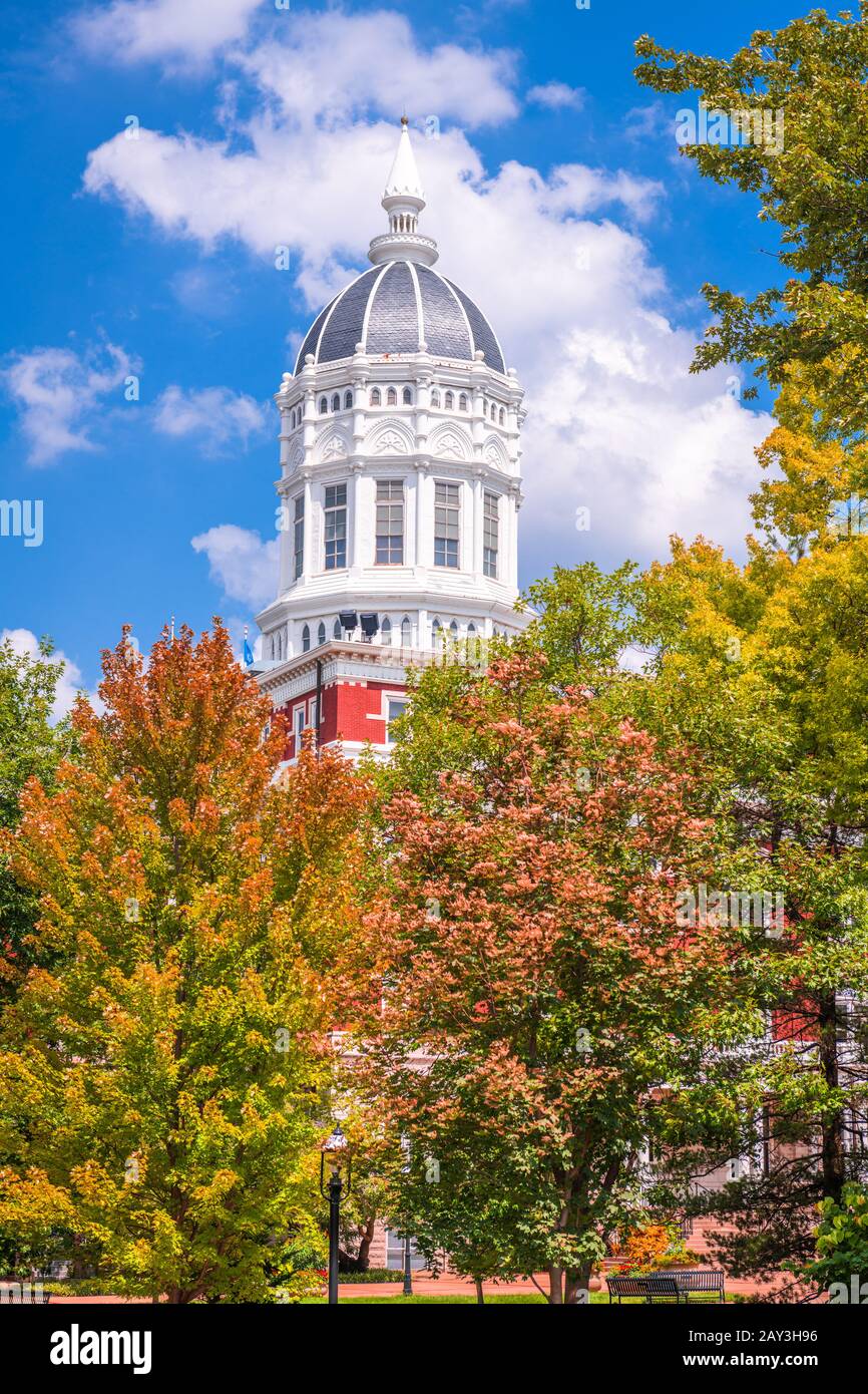 Columbia, Missouri, USA auf dem Campus der University of Missouri mit frühem Autum. Stockfoto