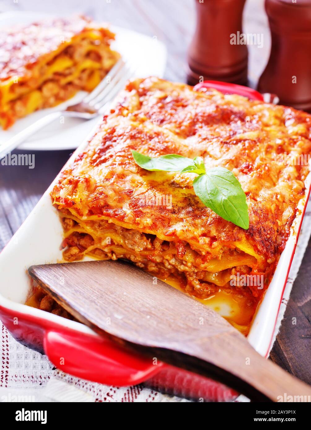Lasagne Stockfoto