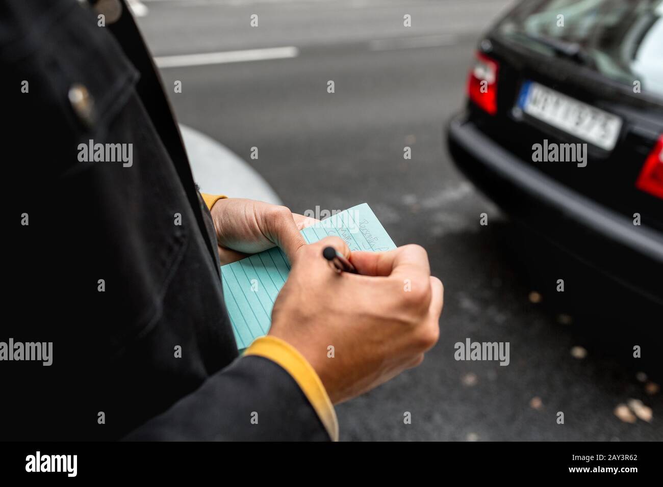 Mann-Notizen Stockfoto