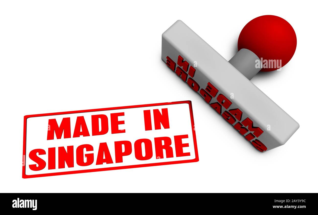 In Singapur Stempel gemacht Stockfoto