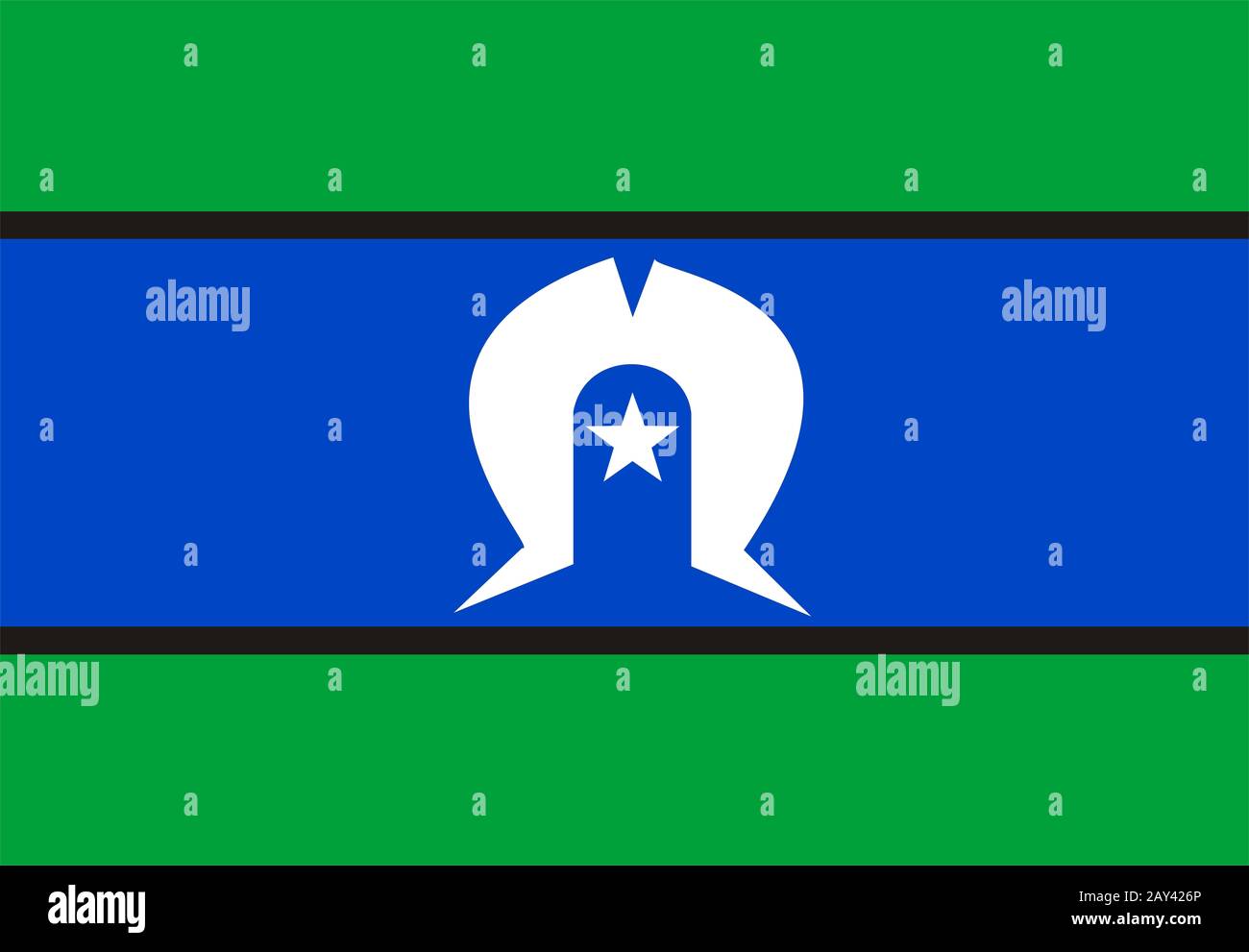 Flagge Der Torres Strait Islander Stockfoto
