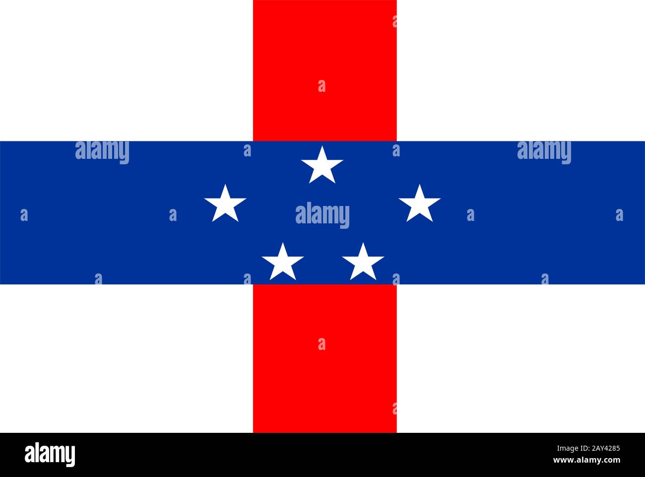 Flagge der niederländischen Antillen Stockfoto