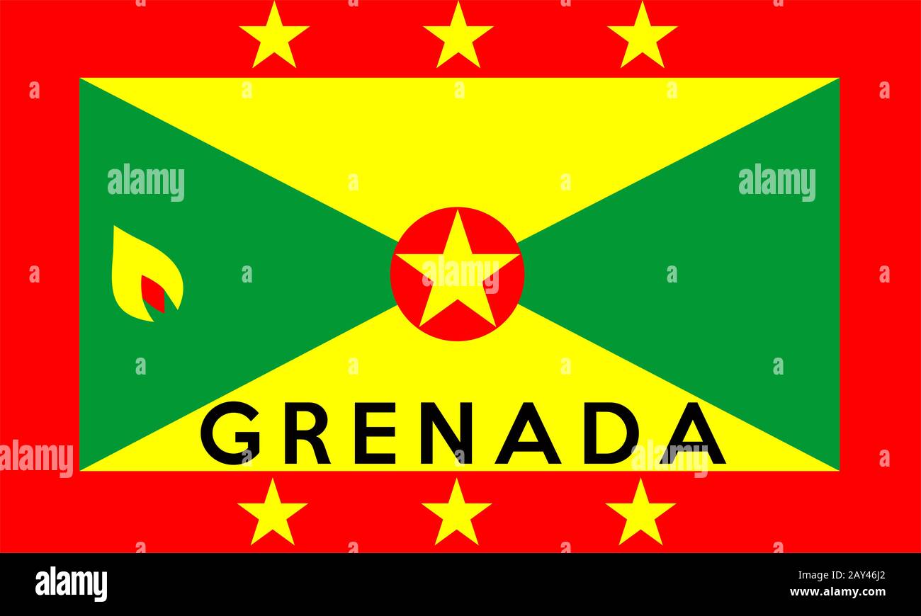 Flagge von Grenada Stockfoto