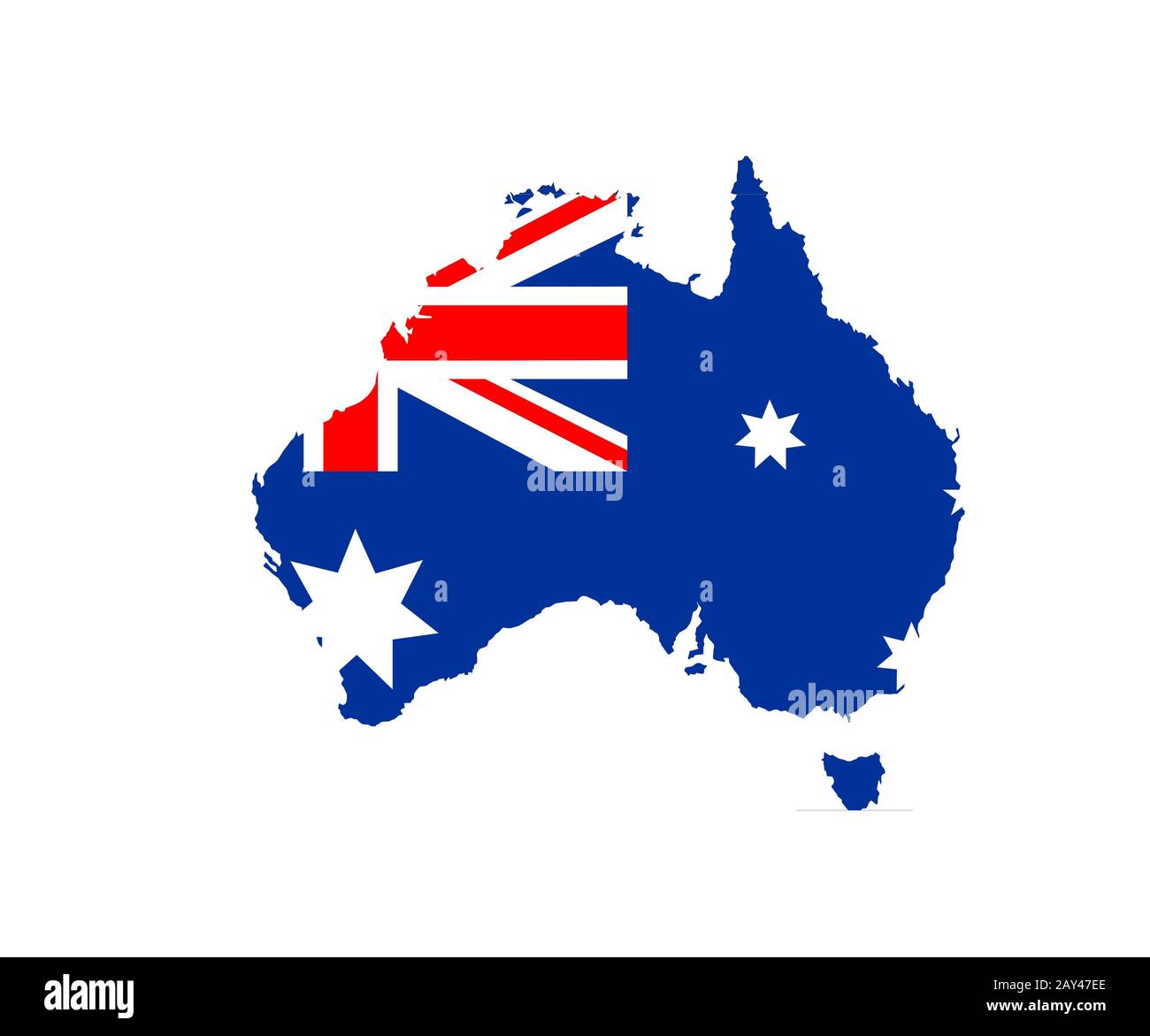 flaggenkarte für australien Stockfoto