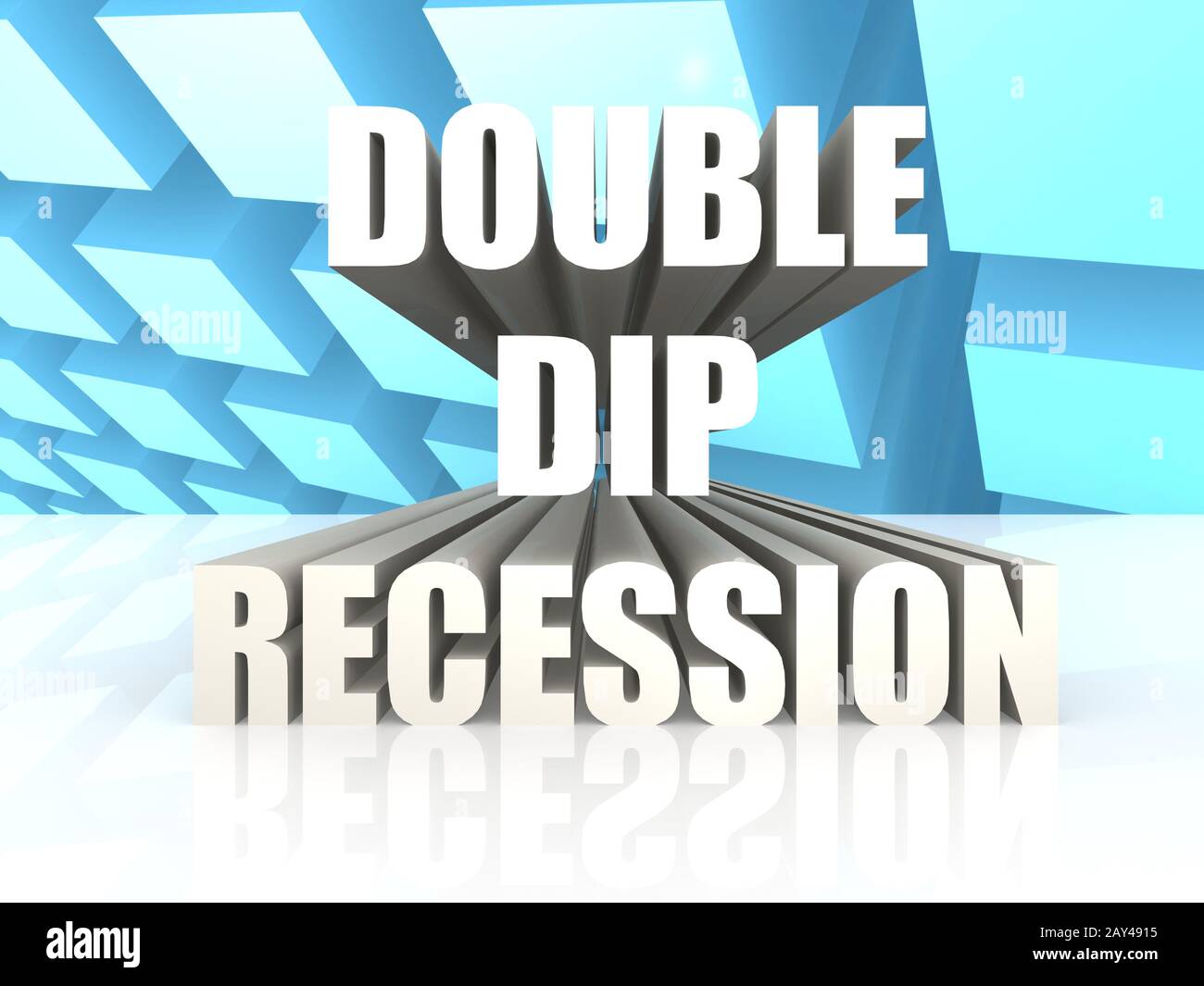 Double-dip Rezession Stockfoto