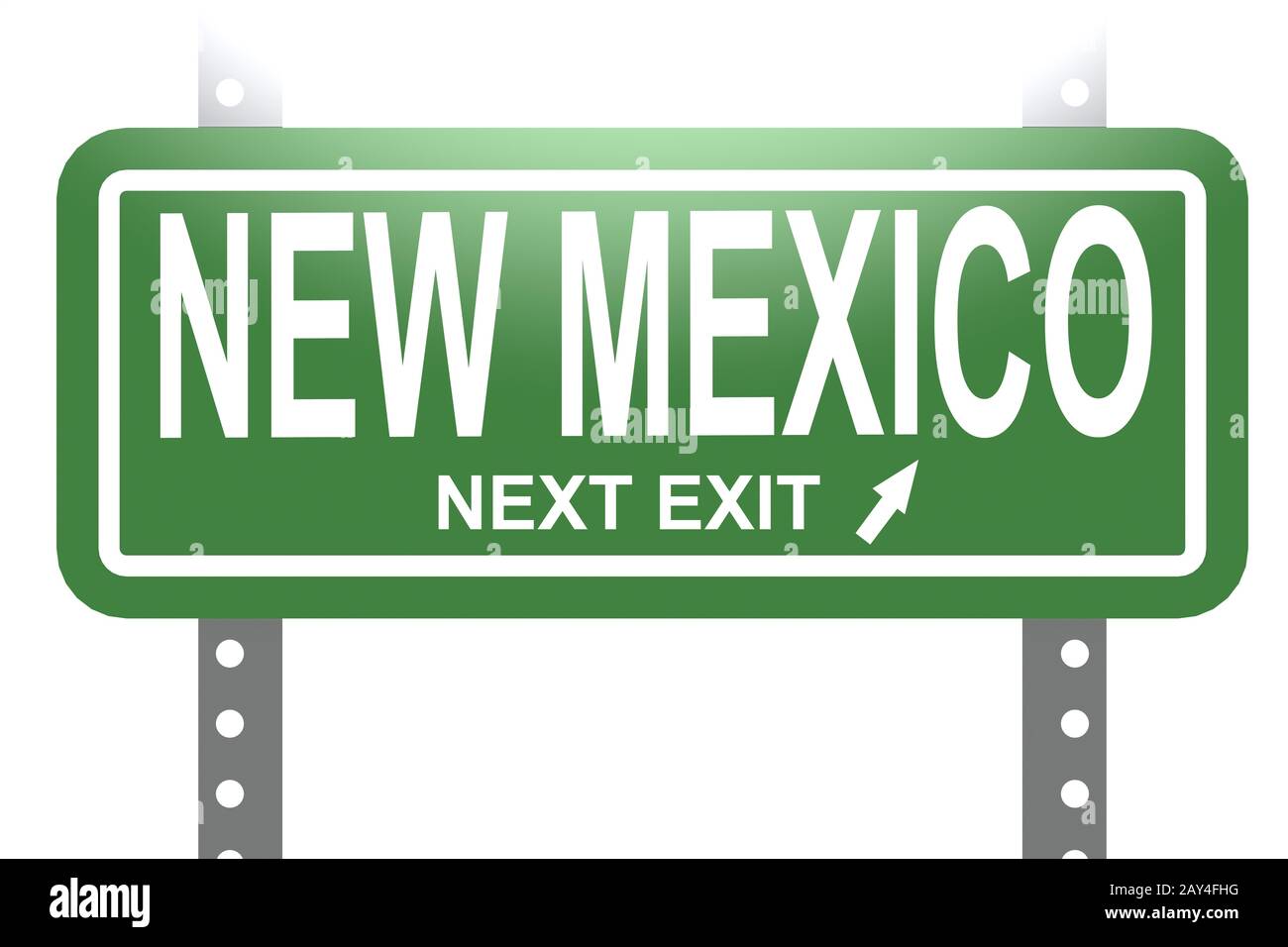 Grünes Schild New Mexico isoliert Stockfoto