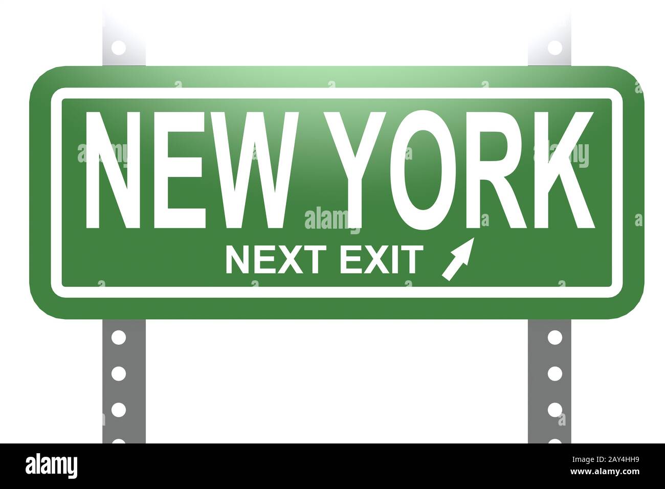 New York Green Schild isoliert Stockfoto