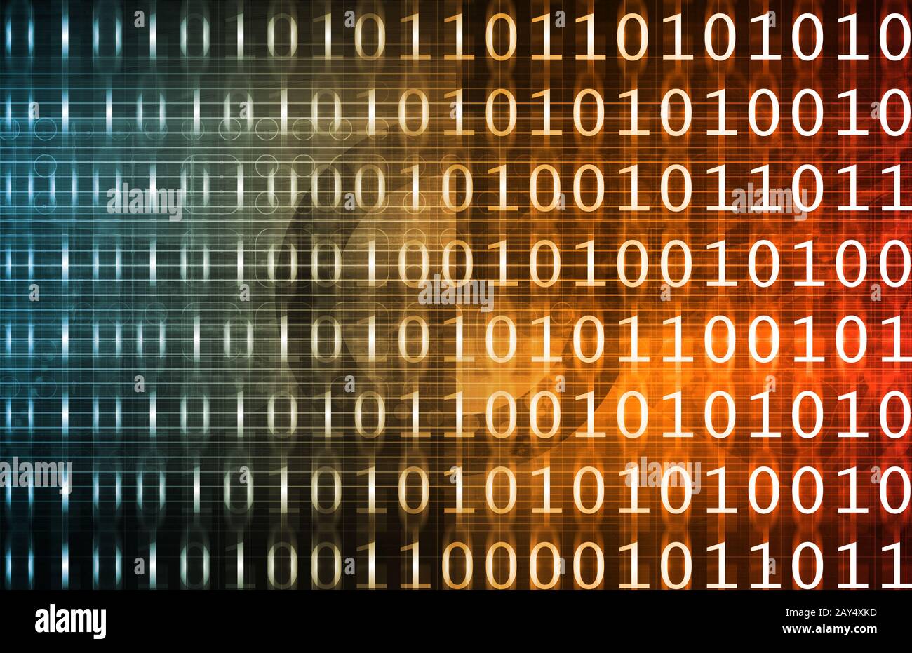 Binäre Technologie Stream Stockfoto