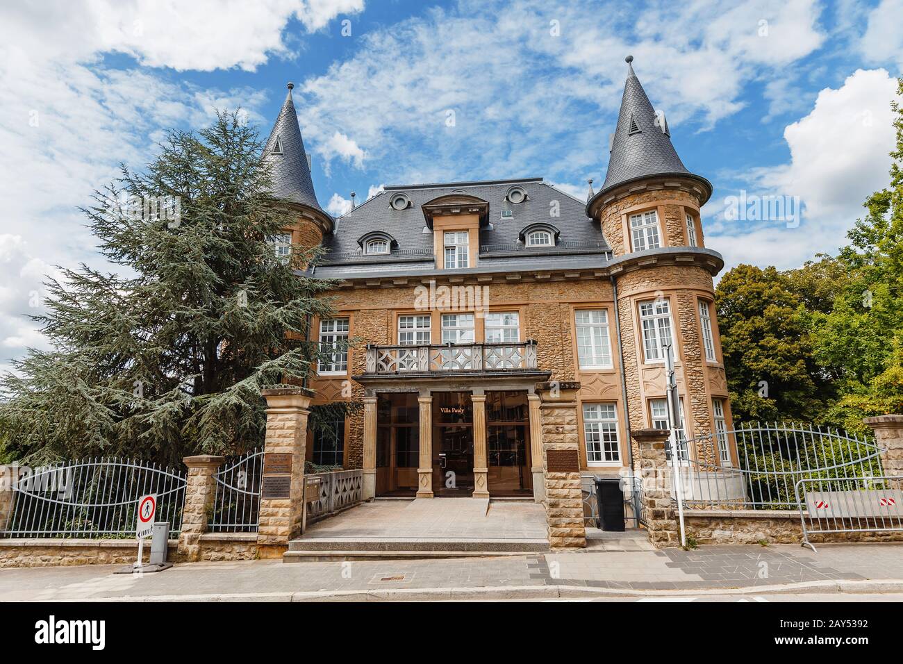 August 2019, Luxemburg: Villengebäude Pauly Stockfoto