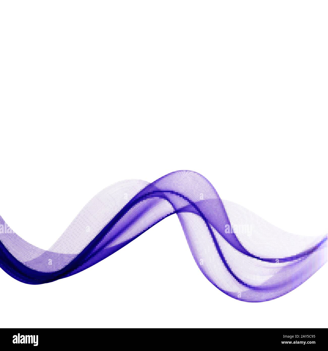 Glatte, wellenförmige blaue Vektorlinien in Form abstrakter Wellen Stock Vektor