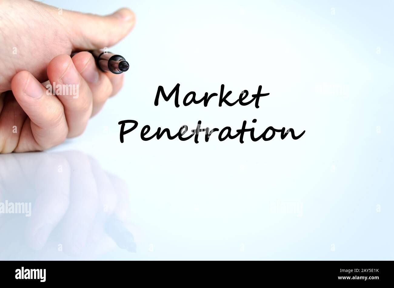 Marktdurchdringung text Konzept Stockfoto